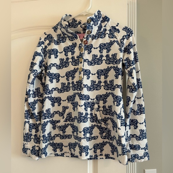 Lilly Pulitzer Captain Popover White Pack Your Trunk Elephant Print - Picture 2 of 7